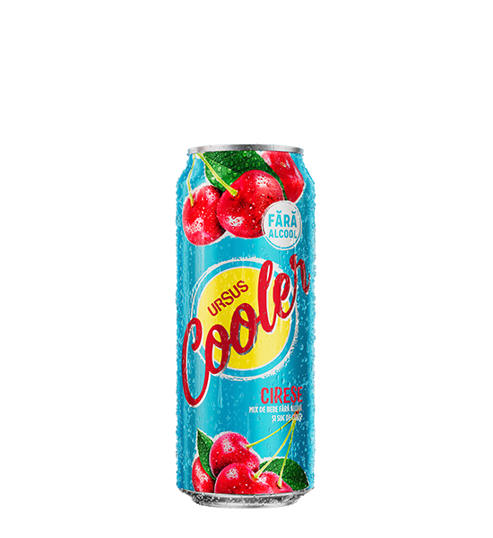 BERE URSUS COOLER CHERRY FARA ALCOOL DOZA 0.5L